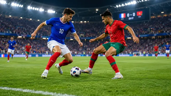 France national football team vs Morocco national football team stats — 2026 World Cup quarterfinal at Boston Stadium